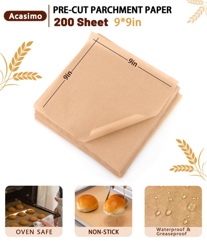 Acasimo baking paper with non-stick coating for easy cleanup after roasting