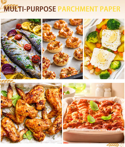Acasimo oven paper suitable up to 450F heat for versatile cooking