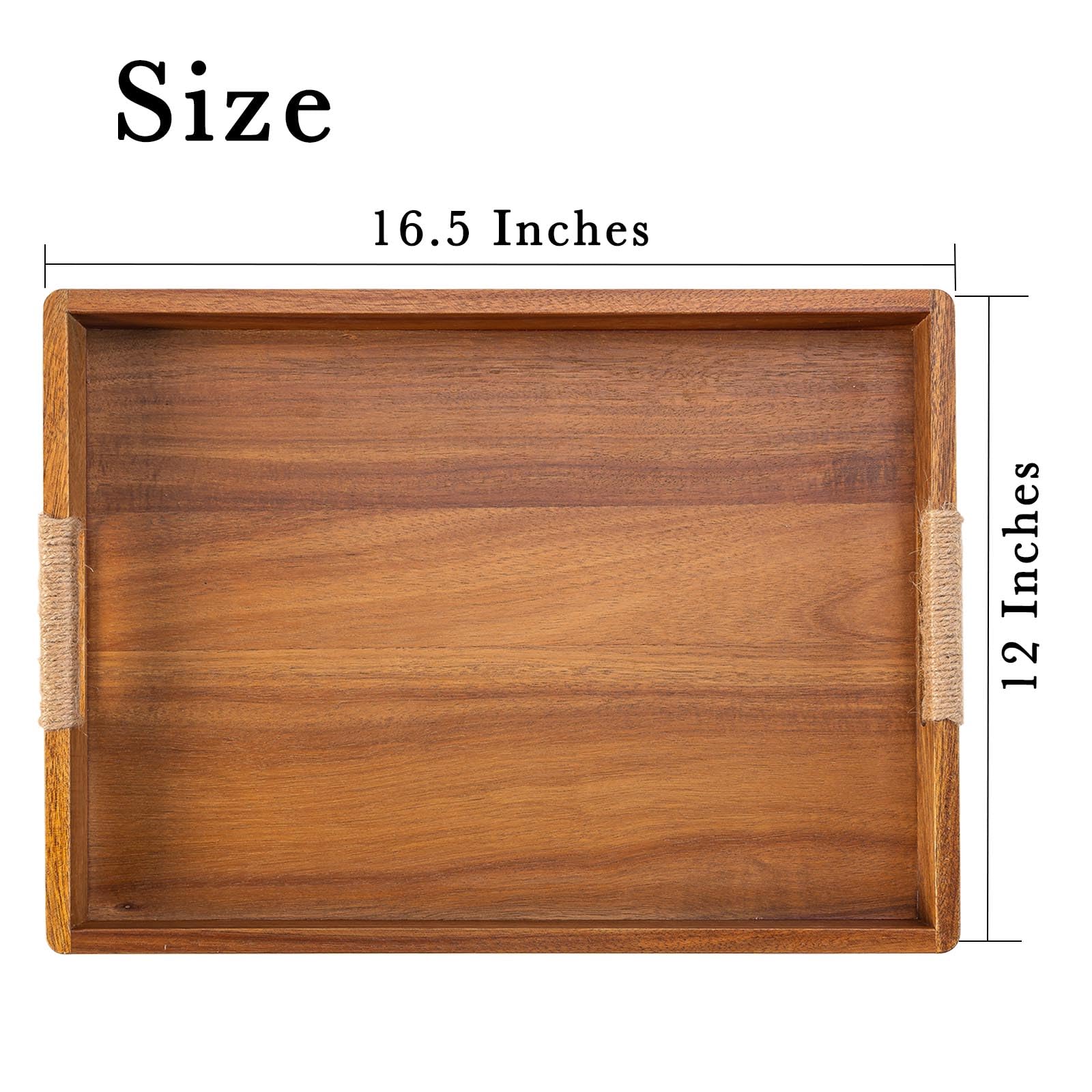 ACBORN large wooden tray with handles ideal for charcuterie and entertaining