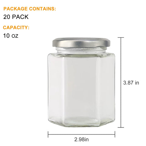 Accguan 20-pack jars in mason-style design for organizing spices or favors.