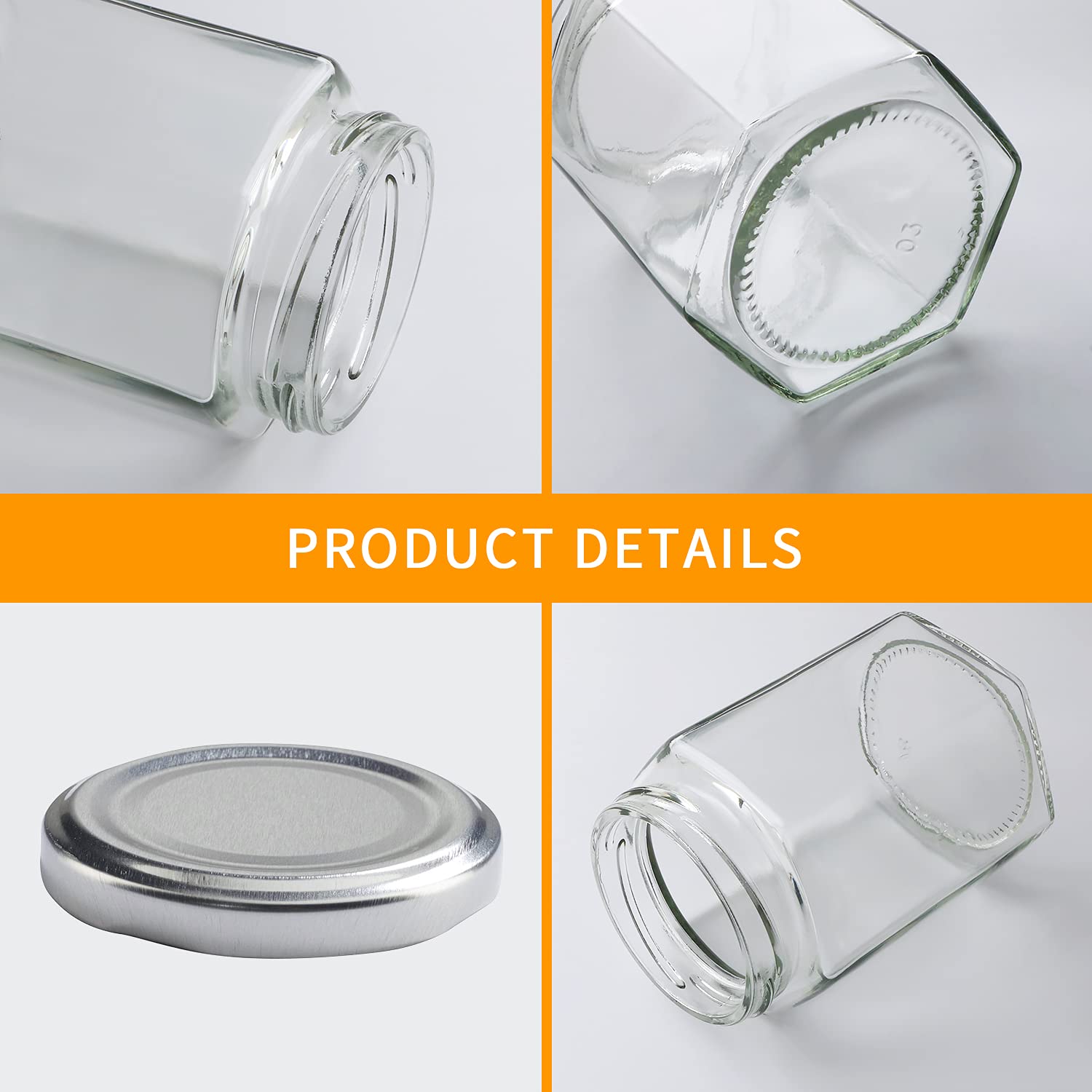 Accguan clear jar with hemp rope and tag for rustic wedding packaging.