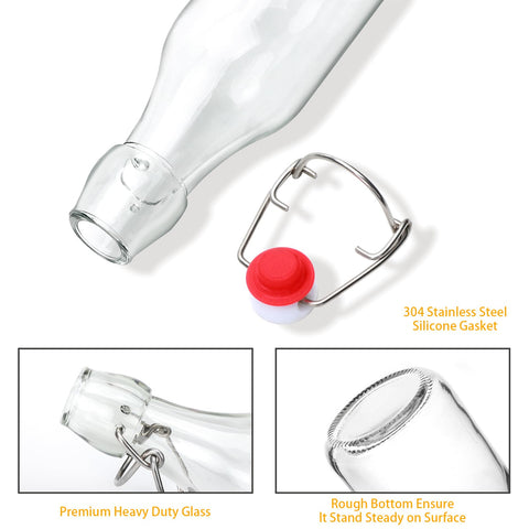 Accguan kombucha fermentation bottle highlights glass clarity and secondary fermentation potential