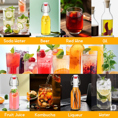 Accguan leakproof seal on glass bottle ensures clean pours and spills prevention