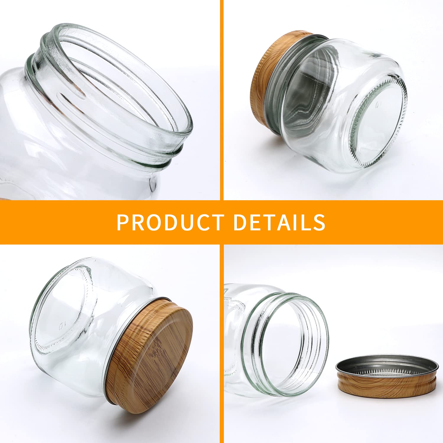 Accguan 8oz mason jar with jam ideal for gifts and favors