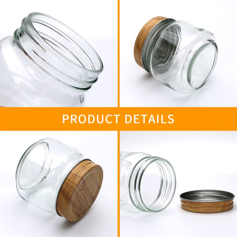 Accguan 8oz mason jar with jam ideal for gifts and favors