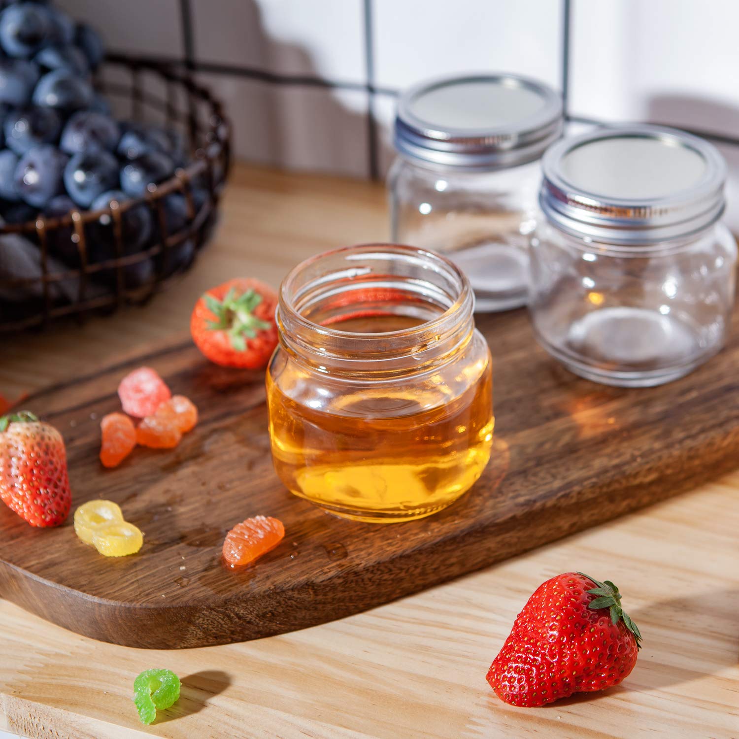Accguan mason jars for kitchen organization and multipurpose use