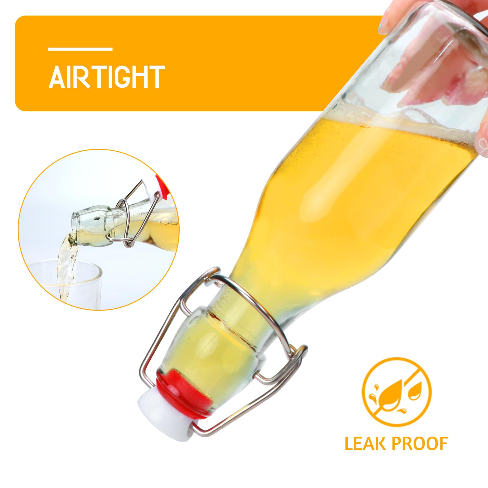 Accguan oil and vinegar storage bottle showcases leak-proof design for kitchen staples