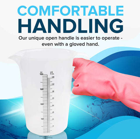 ACCUPOUR polypropylene construction resists chemicals and heat for long term reliability.
