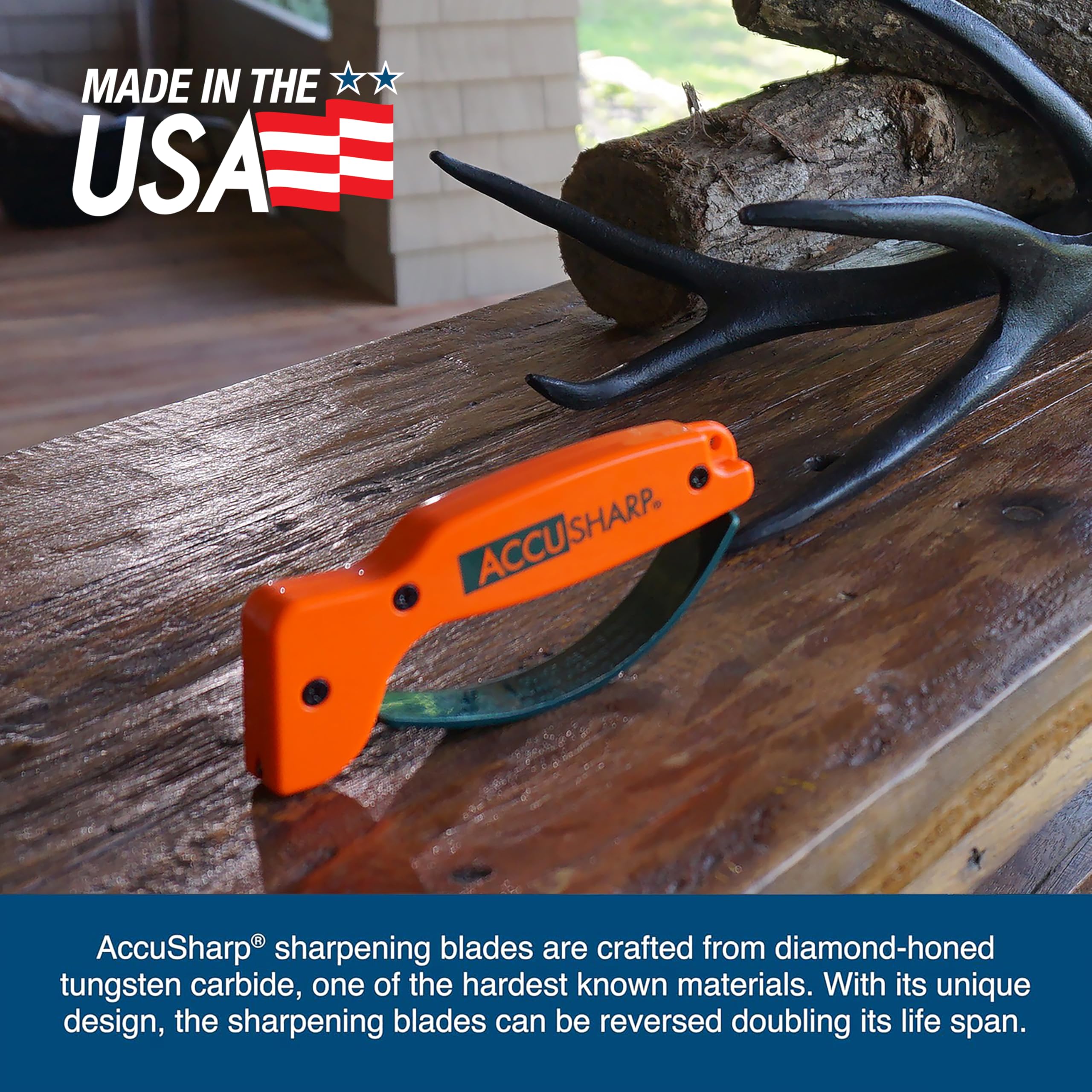 AccuSharp compact-portable-design fits pocket or kitchen drawer.