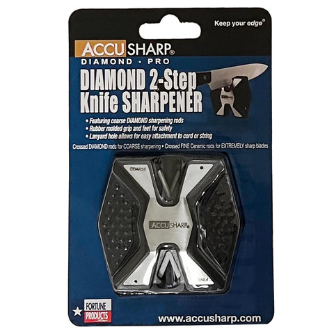 ACCUSHARP Diamond Pro coarse diamond rod enables fast blade restoration.