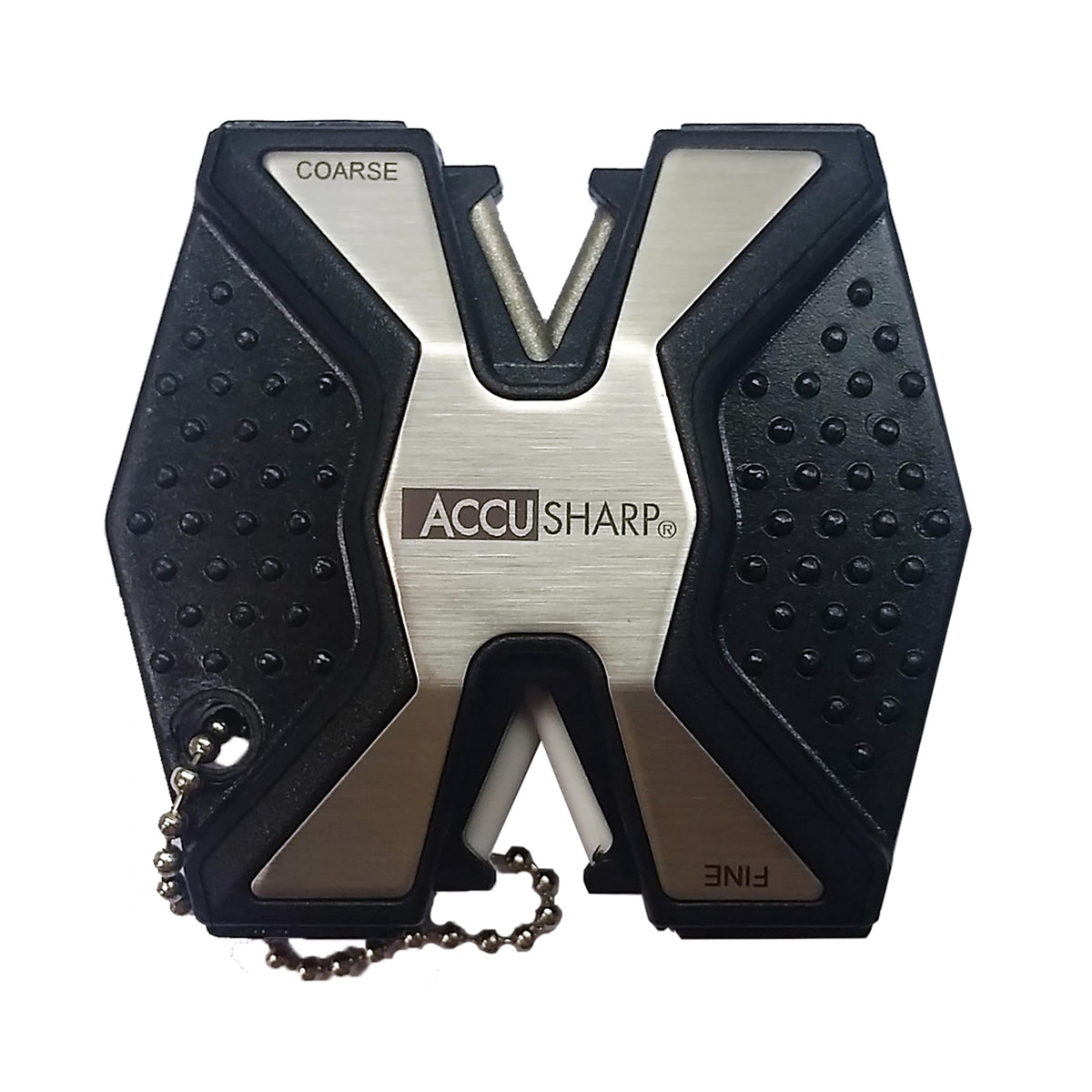 ACCUSHARP Diamond Pro knife sharpener front view for compact, on-the-go sharpening.