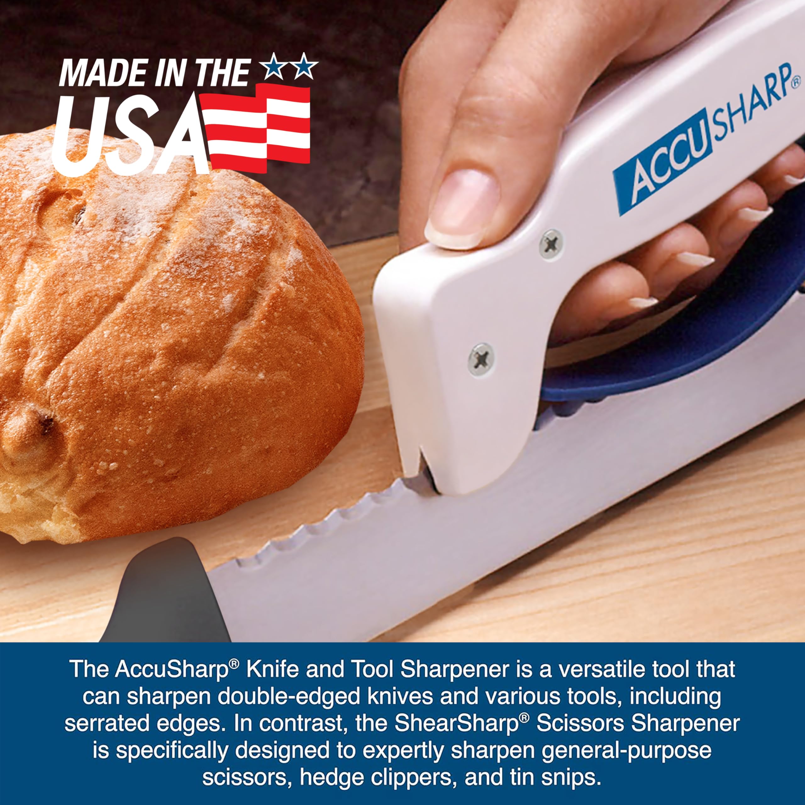 ACCUSHARP sharpeners are dishwasher-safe and easy to clean for convenient maintenance.
