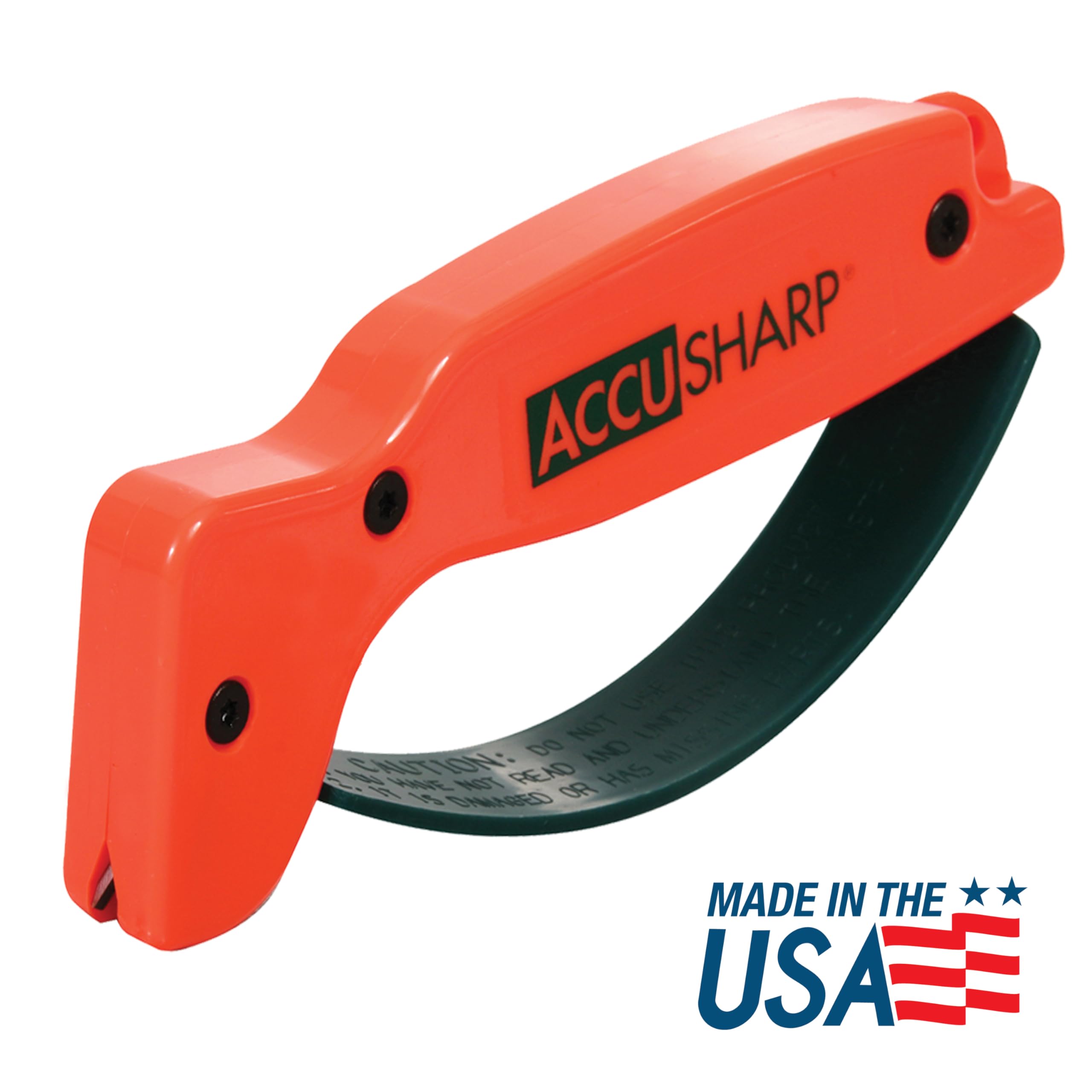 AccuSharp ergonomic-handle sharpener with a comfortable grip for easy use.