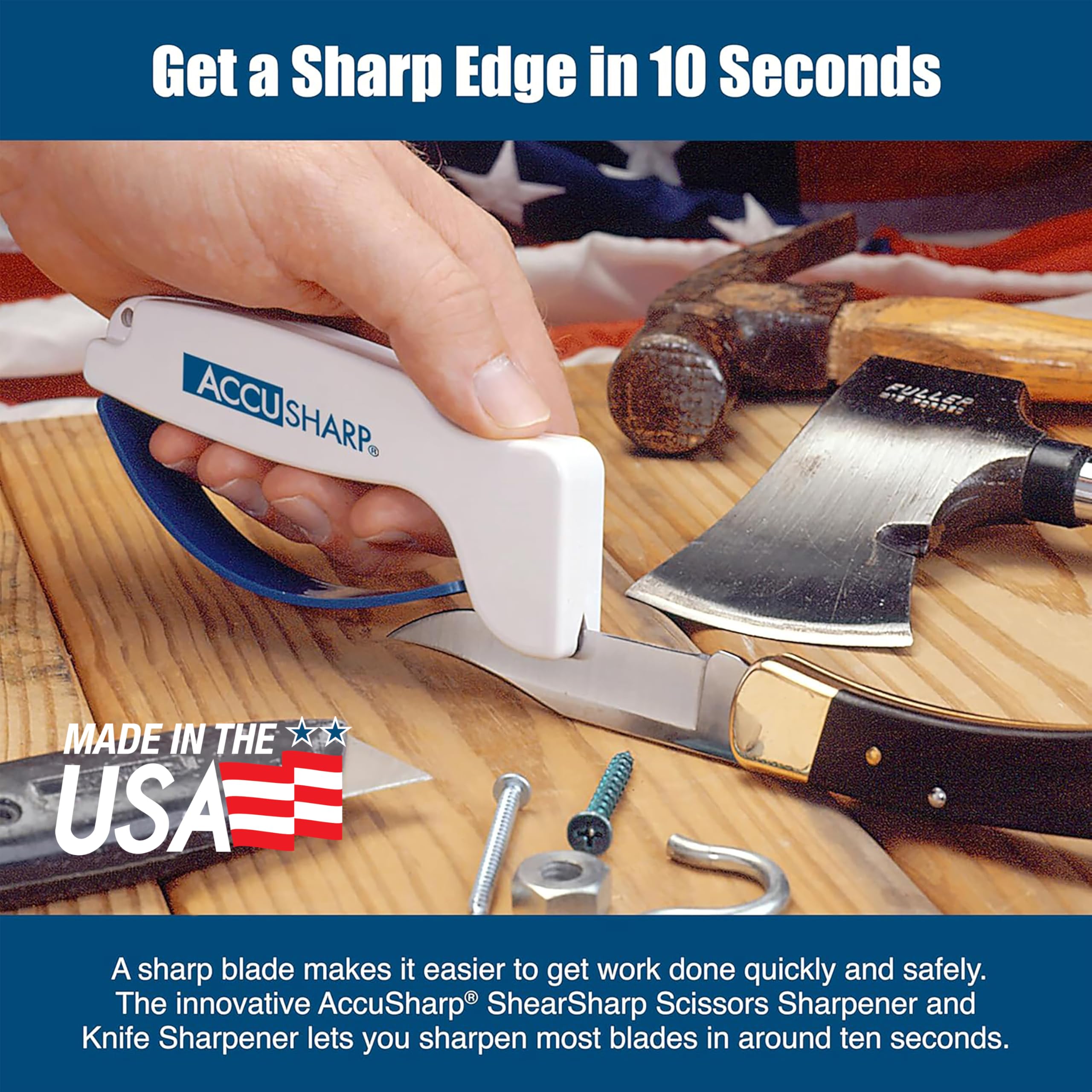 ACCUSHARP general-purpose scissors sharpener delivers durable edge restoration.