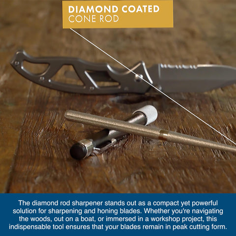 AccuSharp rubber-grip handles provide stable, comfortable sharpening.