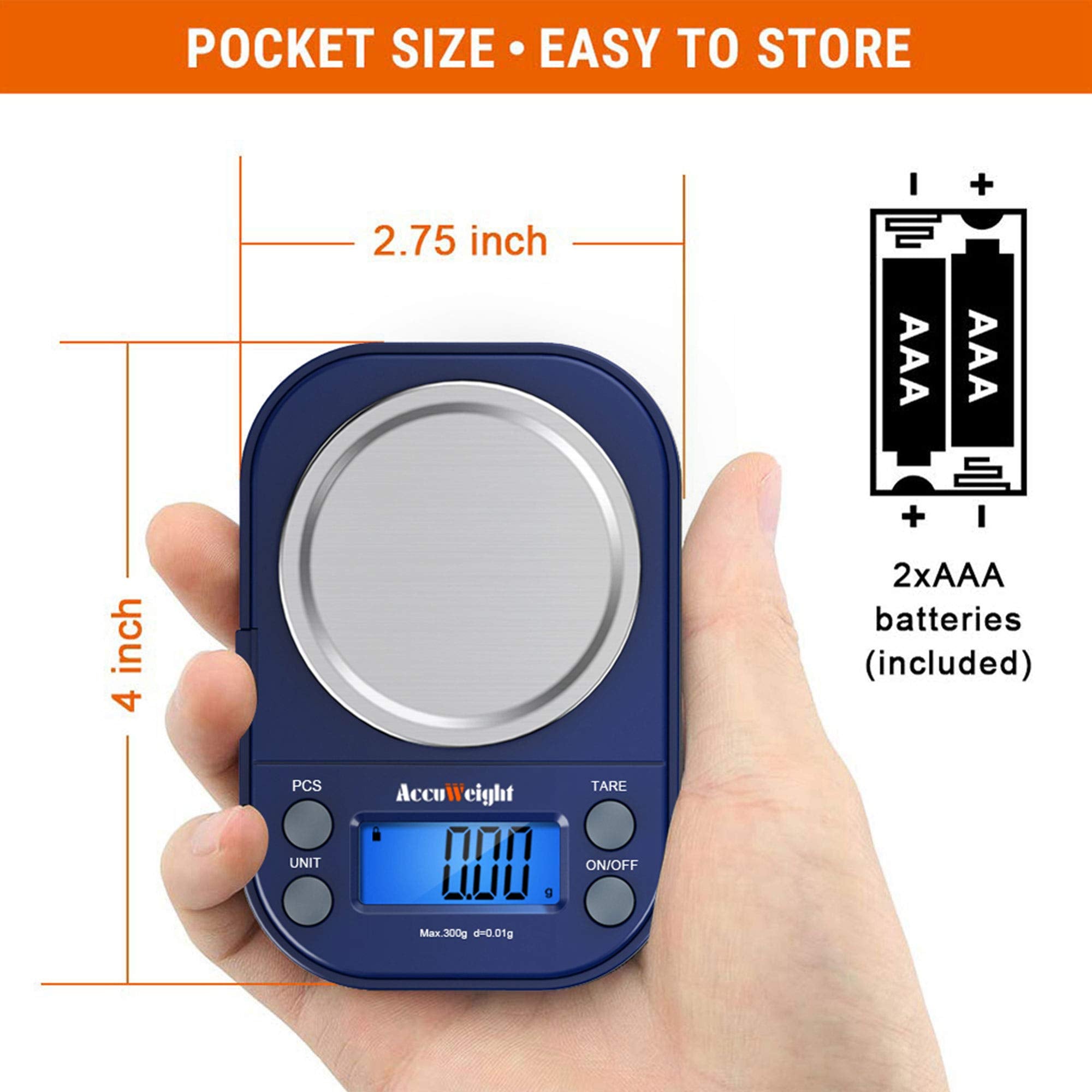 AccuWeight protective cover used as a weighing tray for convenience