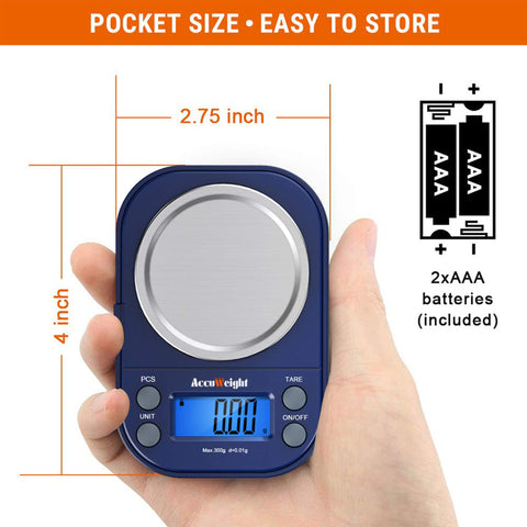 AccuWeight protective cover used as a weighing tray for convenience