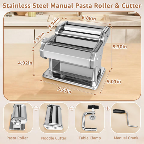 AceChef pasta maker shows spaghetti cutting for classic long noodles at home.