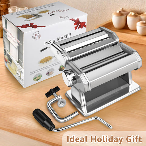 AceChef pasta maker stainless steel body combines durability with easy cleaning.