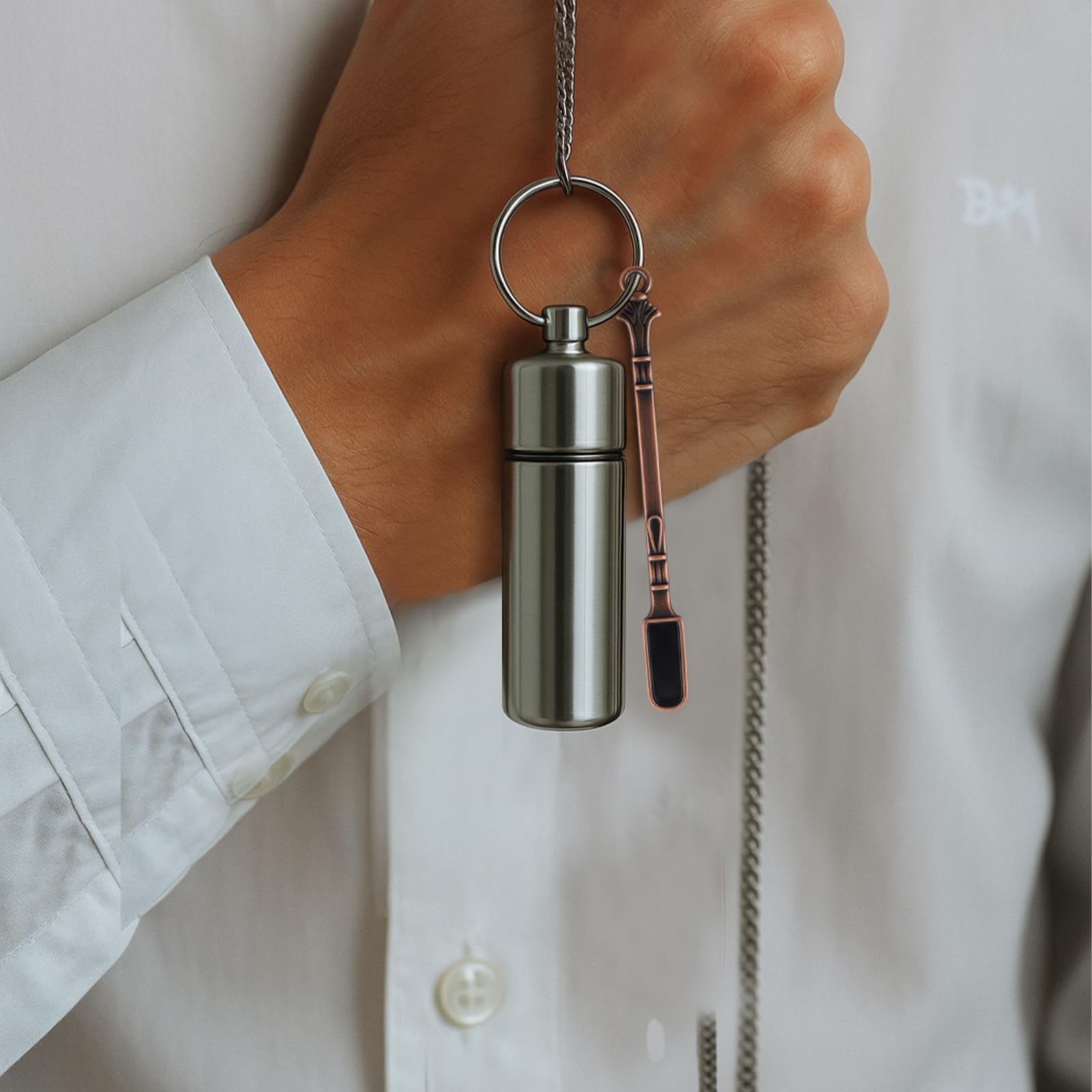 Acellegic aluminum spice dispensers show contents for quick identification.