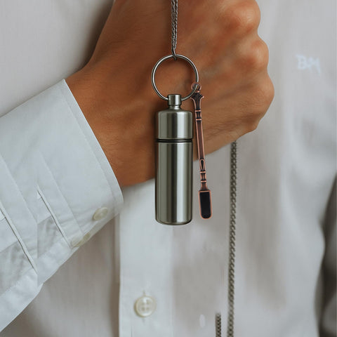 Acellegic aluminum spice dispensers show contents for quick identification.
