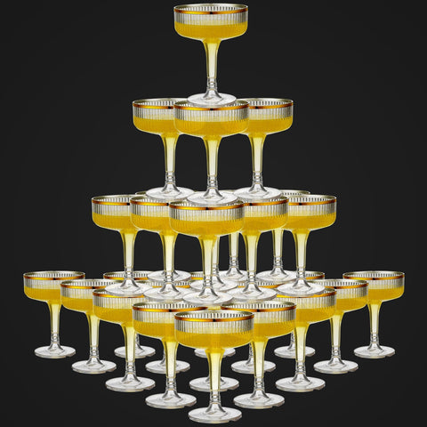 Acellegic 24-piece champagne glasses set for elegant bar service and party prep.