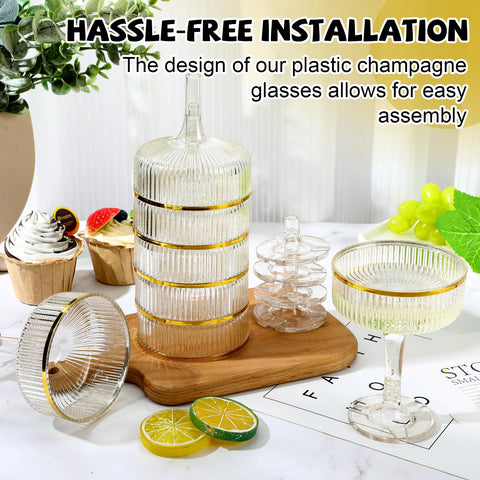 Acellegic unbreakable acrylic coupe offers sturdy, reusable convenience.