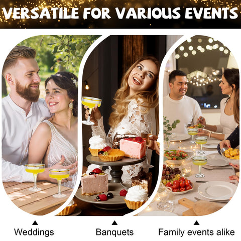Acellegic wedding party table display glasses create sophisticated tableware accents.