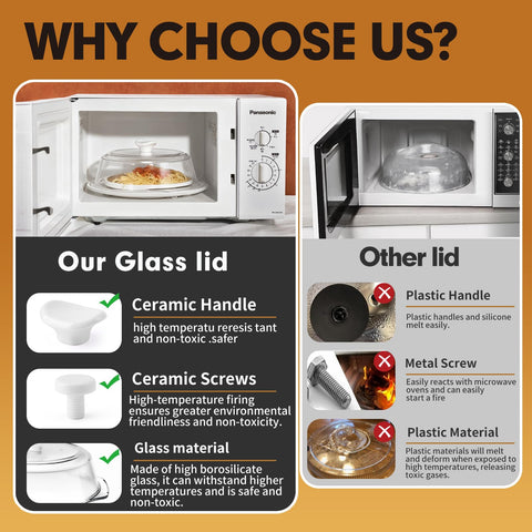 ACEPRUT dishwasher-safe glass cover for quick cleanup.