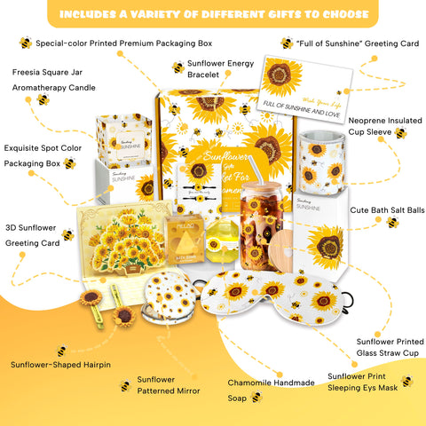 Acessorz sunflower candle adds warm ambiance for cozy self-care moments.