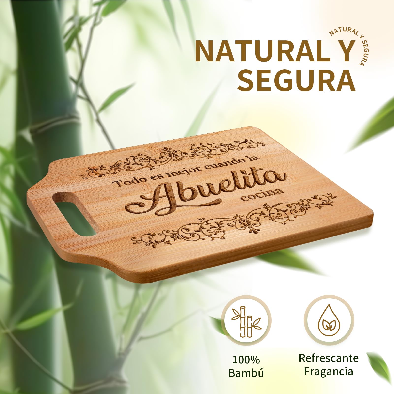 AceThrills Engraved Bamboo Cutting Board close-up reveals precise laser design and safe prep.