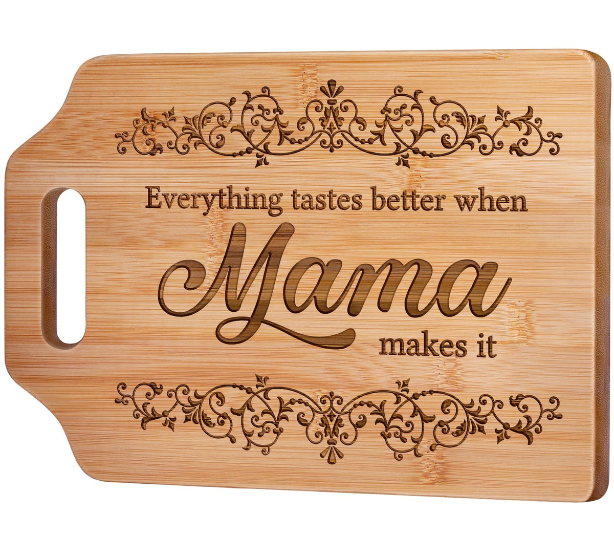 AceThrills mama gift cutting board with laser-engraved design for display and daily prep