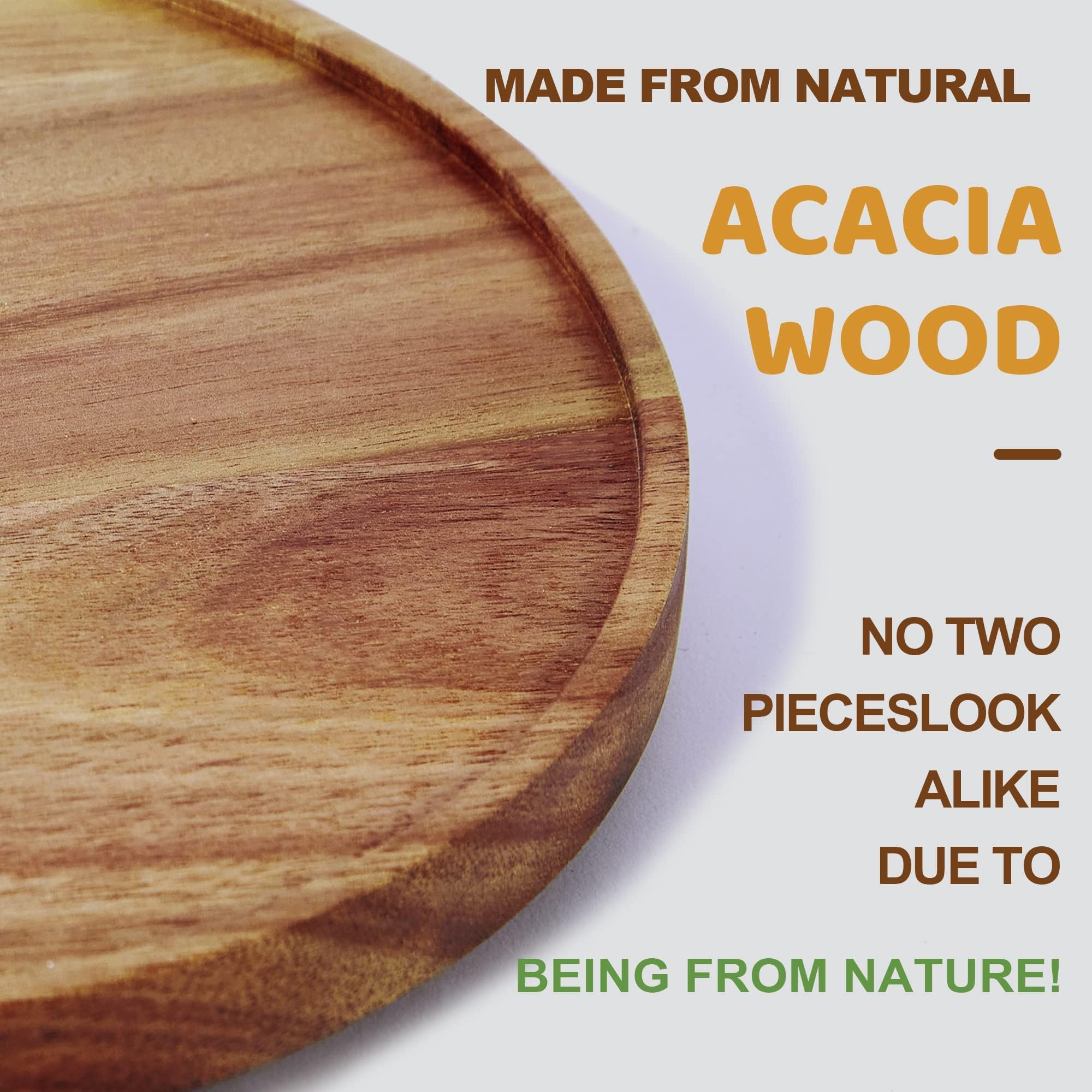 ACIAZAAZ 10-inch acacia lazy susan in rotation mode for pantry organization