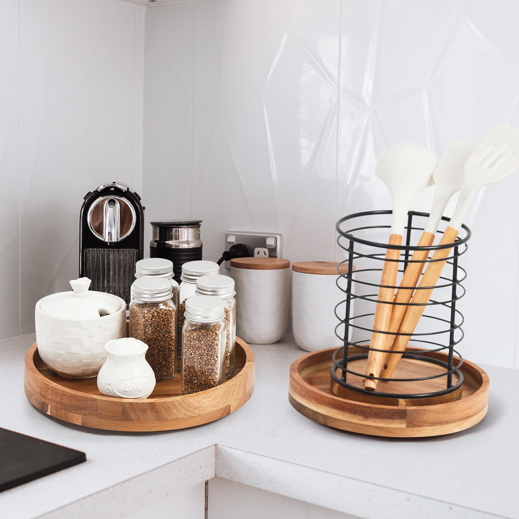 ACIAZAAZ kitchen countertop setup demonstrates versatile storage and organized surfaces.