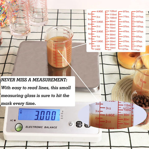 Ackers BORO3.3 borosilicate glass construction for durable measuring cups