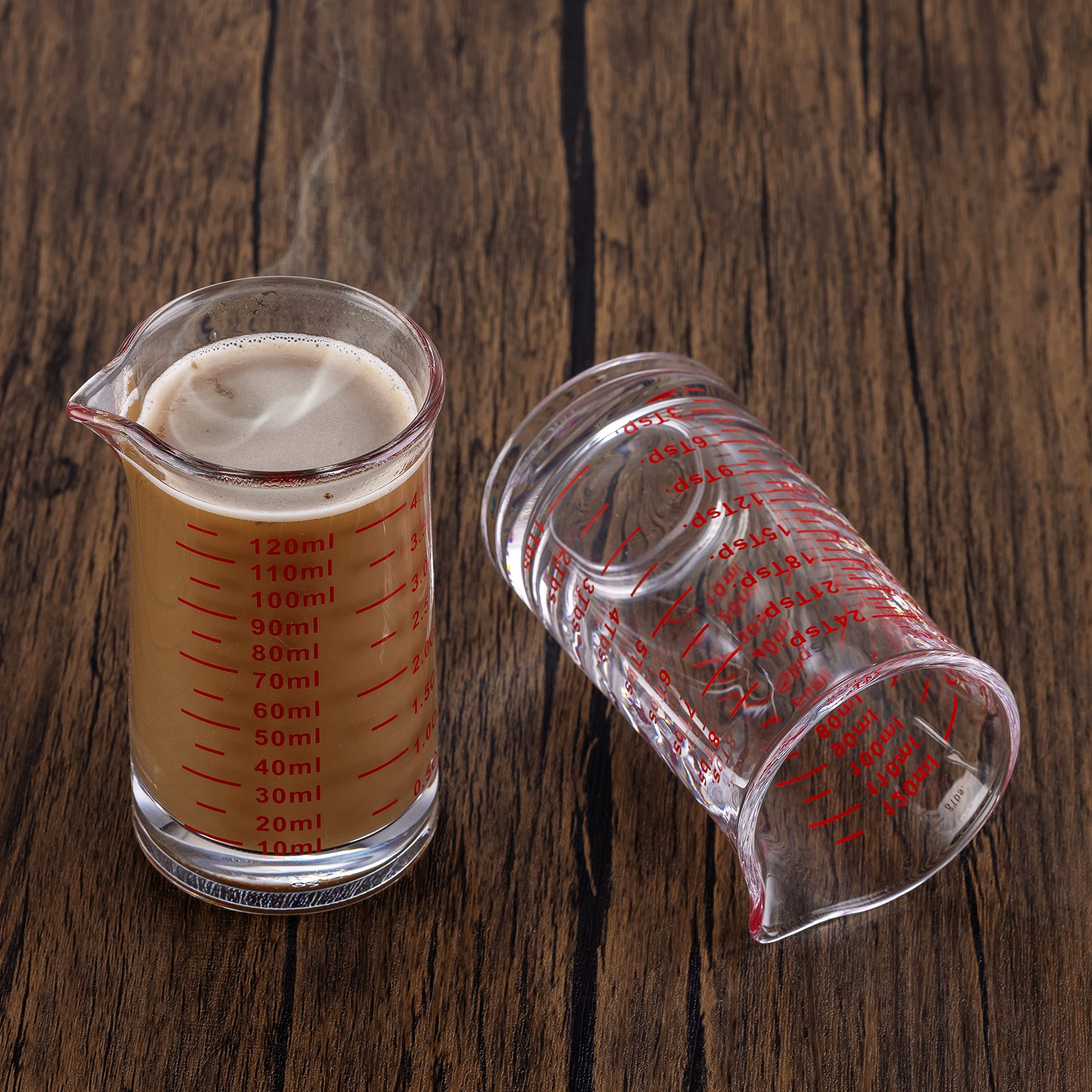 Ackers BORO3.3 4 oz measuring cup pack of 2 for convenient set