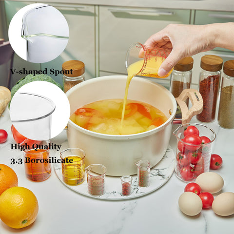 Ackers BORO3.3 glass beaker with precise markings for accurate measurements