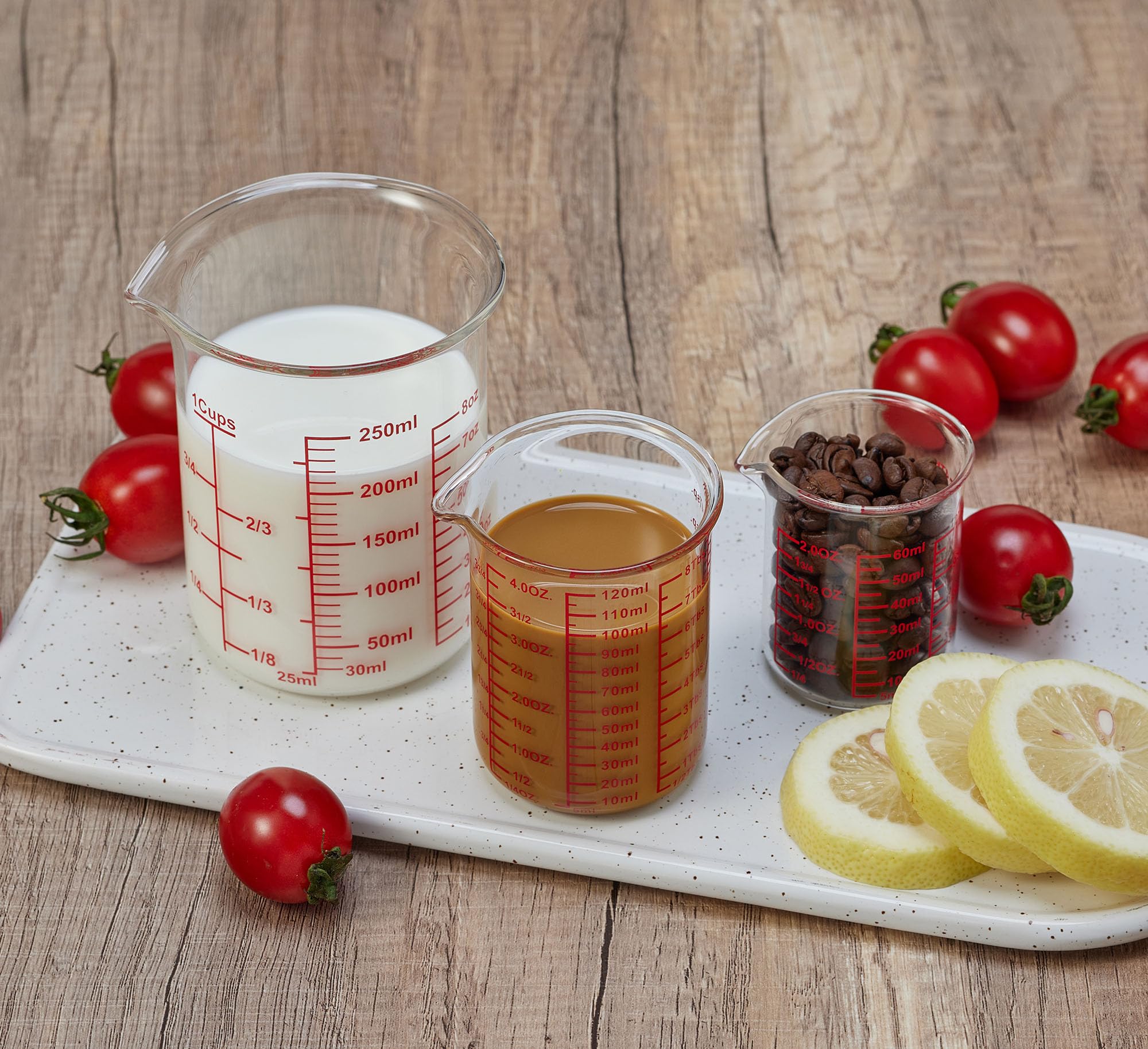 Ackers High borosilicate 120ml measuring cup with clear markings for quick measurements