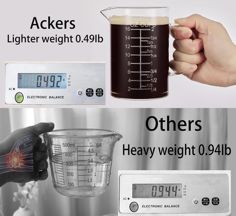 Ackers measuring cup is dishwasher-safe for effortless cleanup after cooking.