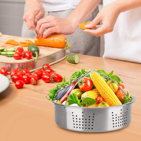 Acnusik 3Qt steam basket ready to gently steam vegetables and proteins.