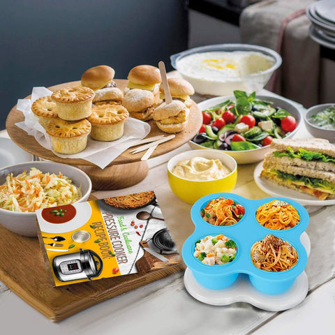 Acnusik 3Qt trivet rack elevates pots for even steaming.