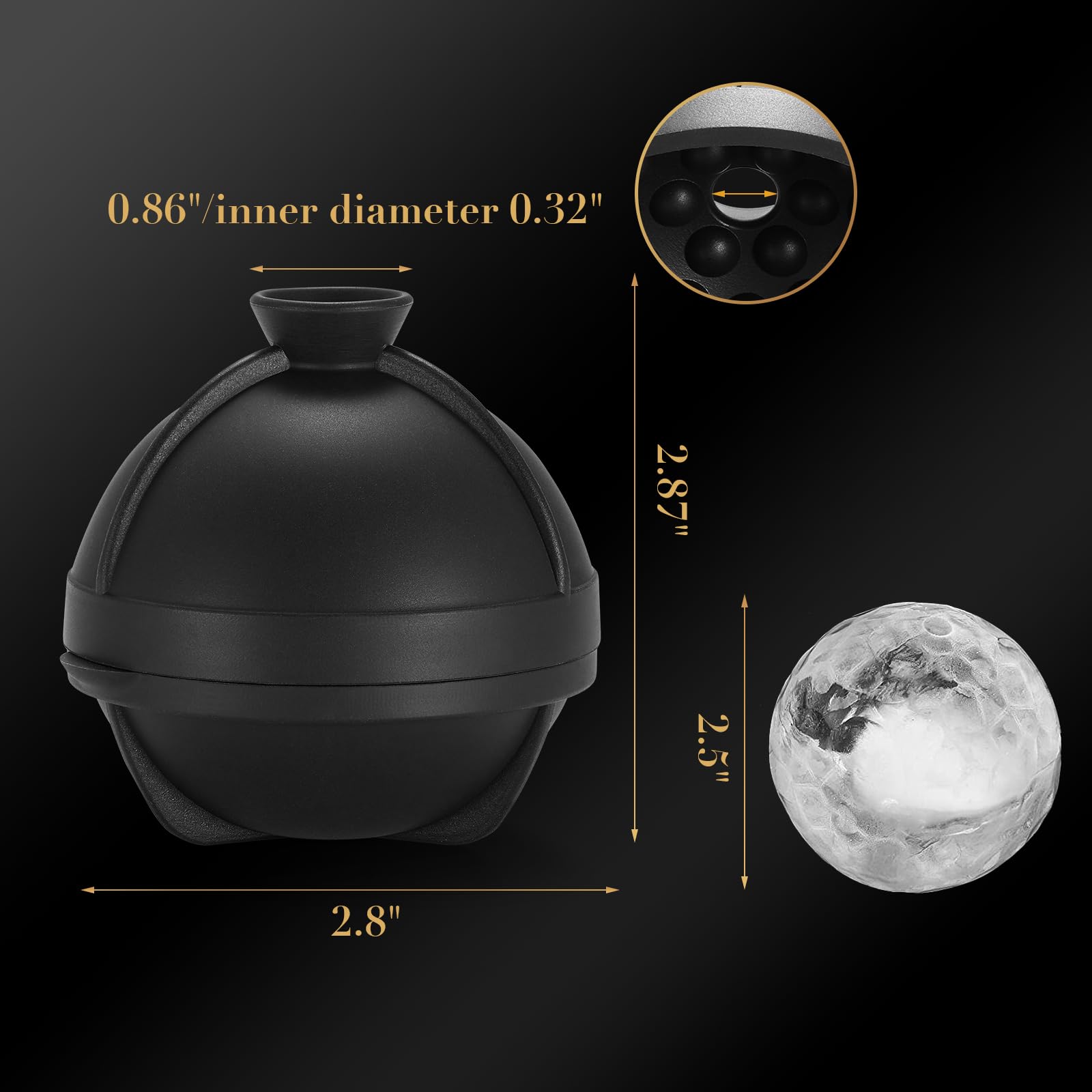 ACOOKEE BPA-free ice mold ensures safe, reusable ice spheres for drinks.