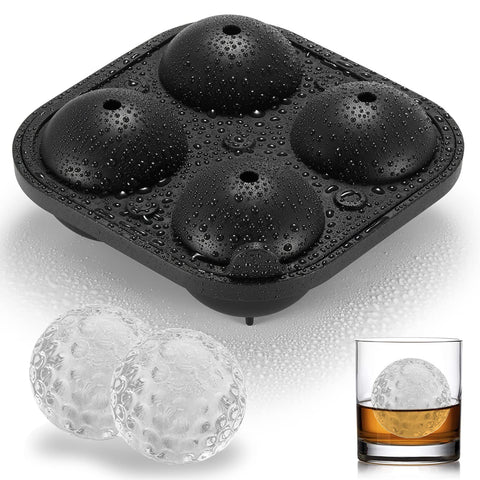 ACOOKEE golf ice mold features 2.5-inch spheres for slow-melting cocktails and whiskey.