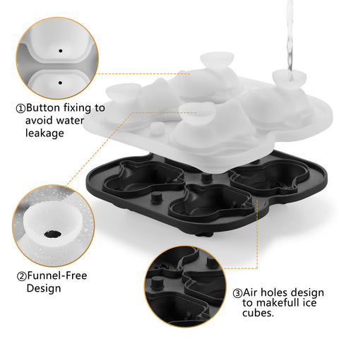 ACOOKEE silicone mold features easy release for simple pop-out.