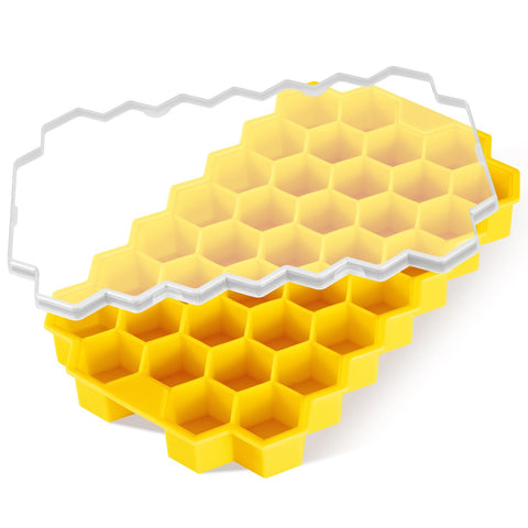 Acosexy 37-cavity silicone ice tray ideal for freezer storage and bulk cubes.