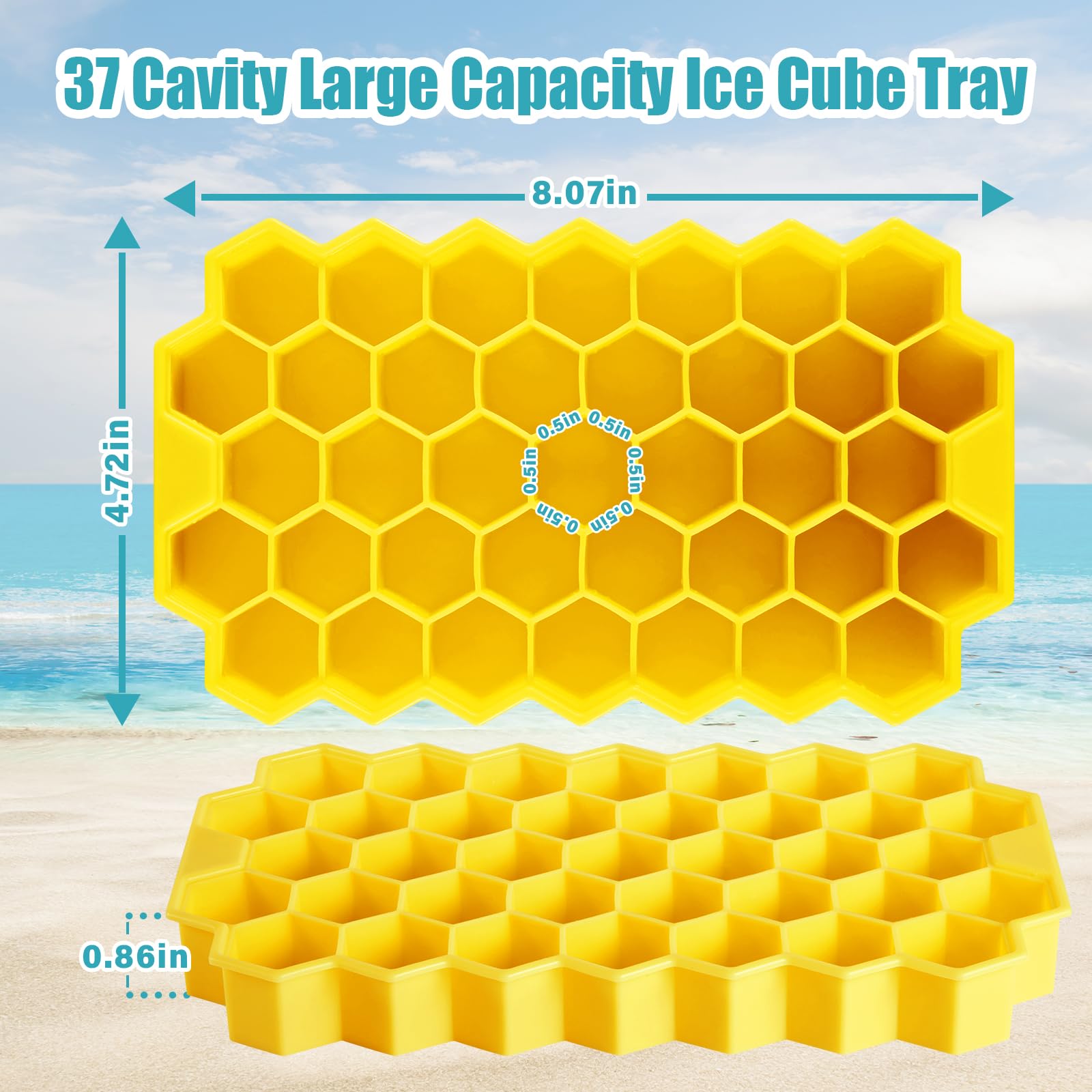 Acosexy freezer-friendly ice tray makes quick cooling for beverages.