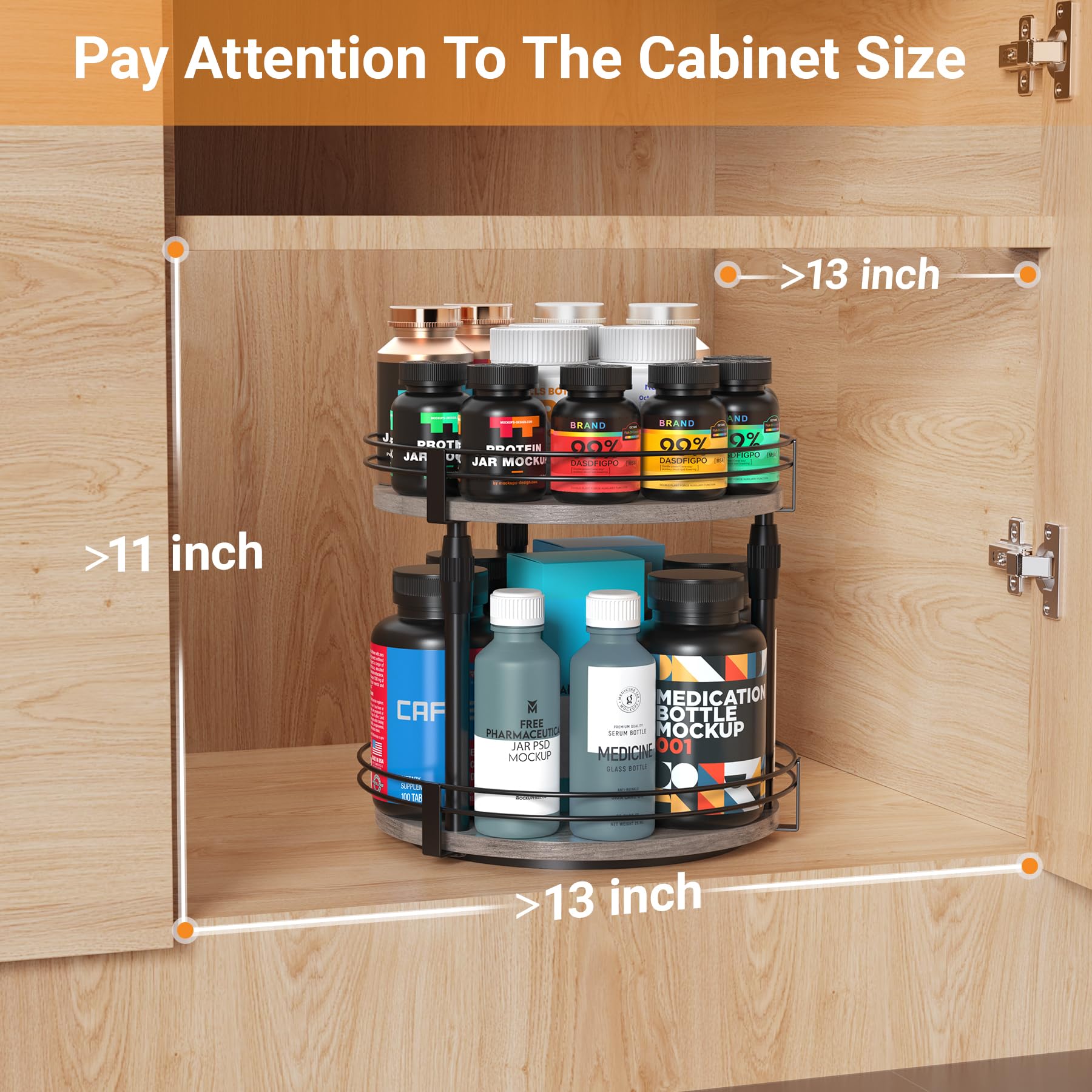 Across-Star spice shelf keeps bottles visible and accessible for daily cooking.