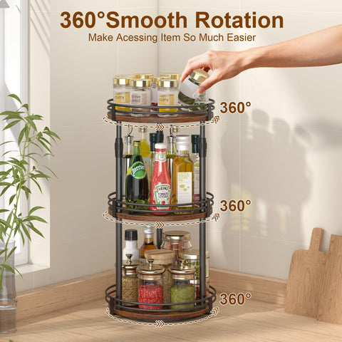 Sturdy metal frame with wooden trays for lasting kitchen organization.