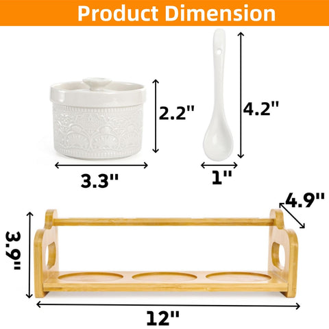 Acshio 5oz condiment jars with lids keeping ingredients dust-free