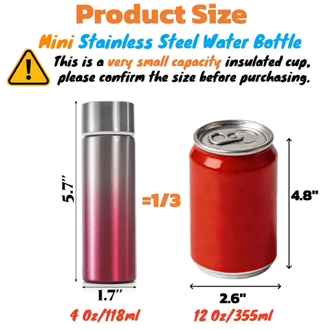 Acshio mini bottle in pink gradient ideal for fashion-friendly hydration on the go.